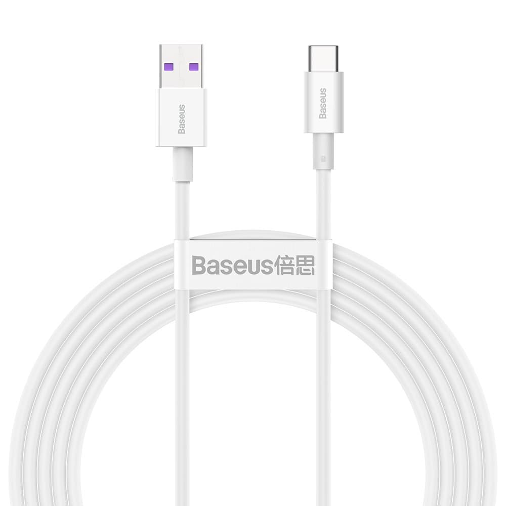 Kabel przewód Superior USB - USB-C 66W 6A 2m - biały