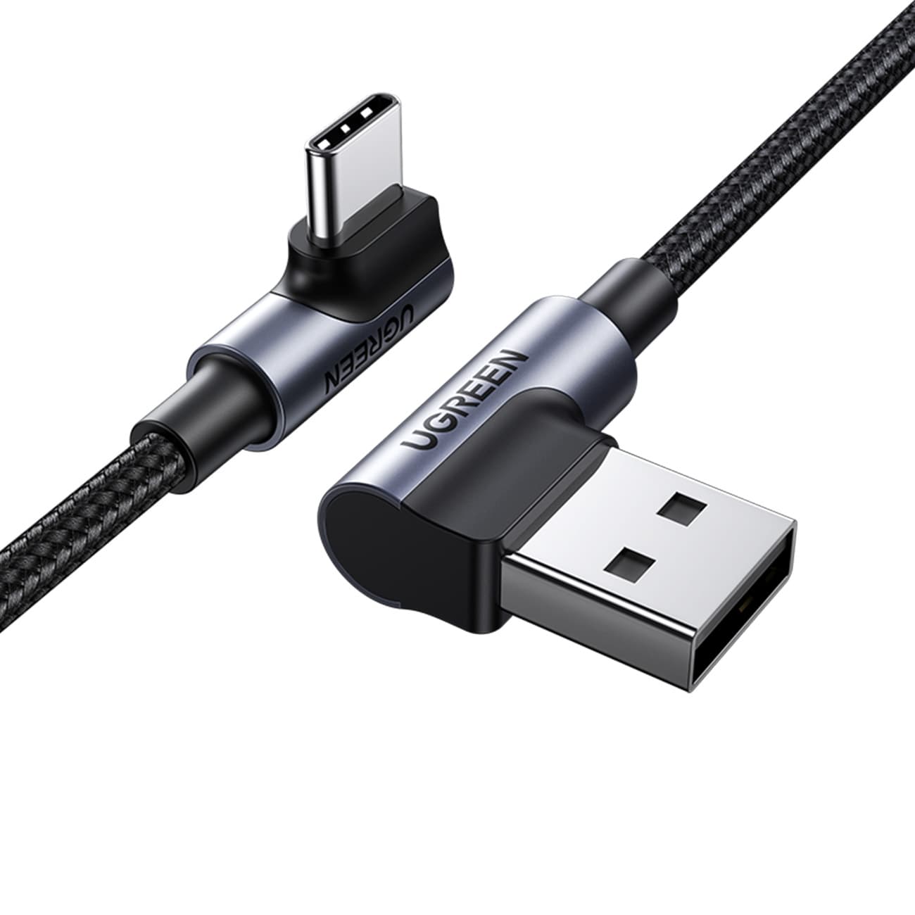 Kabel przewód kątowy USB-C - USB 2.0 480Mb/s 3A 3m czarny