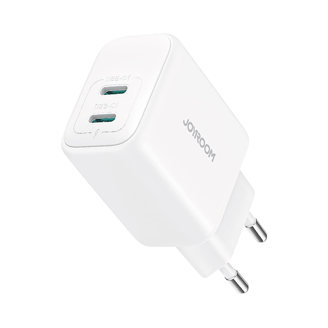 Ładowarka sieciowa 2x USB-C 20W PD QC 3.0 - biała