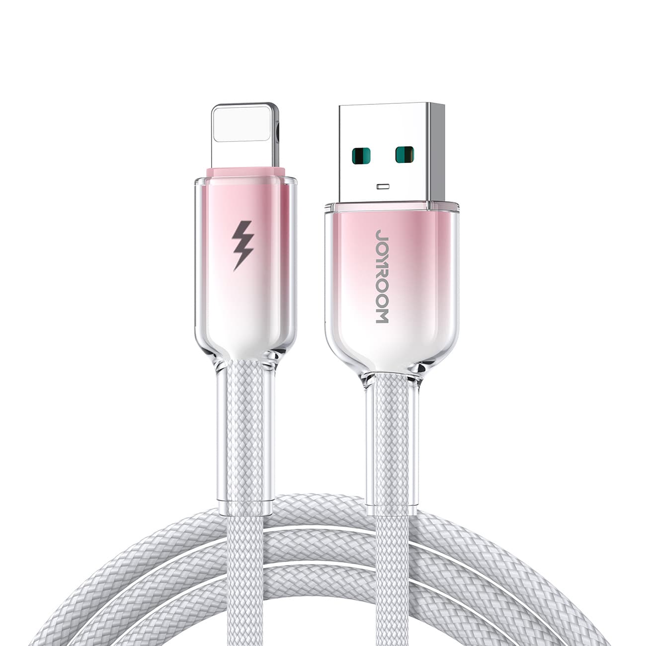 Kabel przewód Crystal-Clear Series 3A USB-A - iPhone Lightning 1.2m - biały