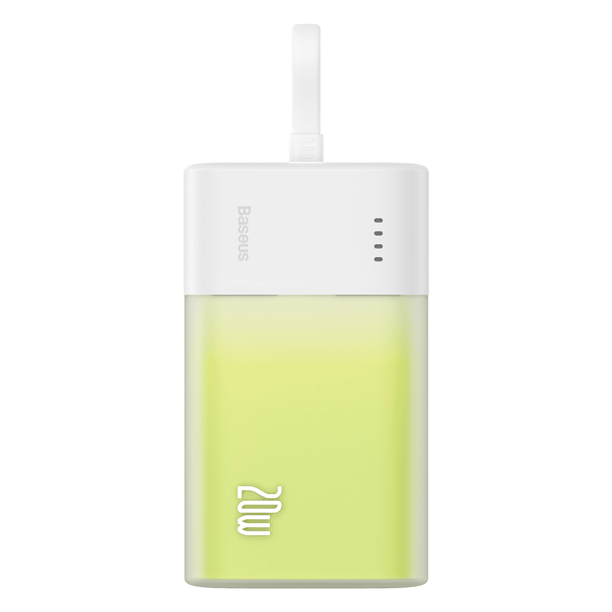 Powerbank Popsicle 5200mAh 20W z kablem Lightning 60W/20V/3A/30cm - biało-zielony