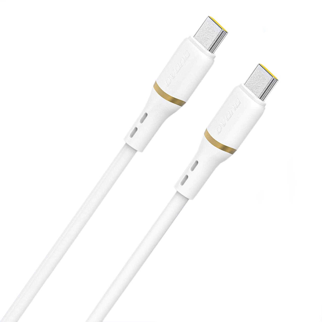 Kabel przewód silikonowy USB-C 60W 1m - biały
