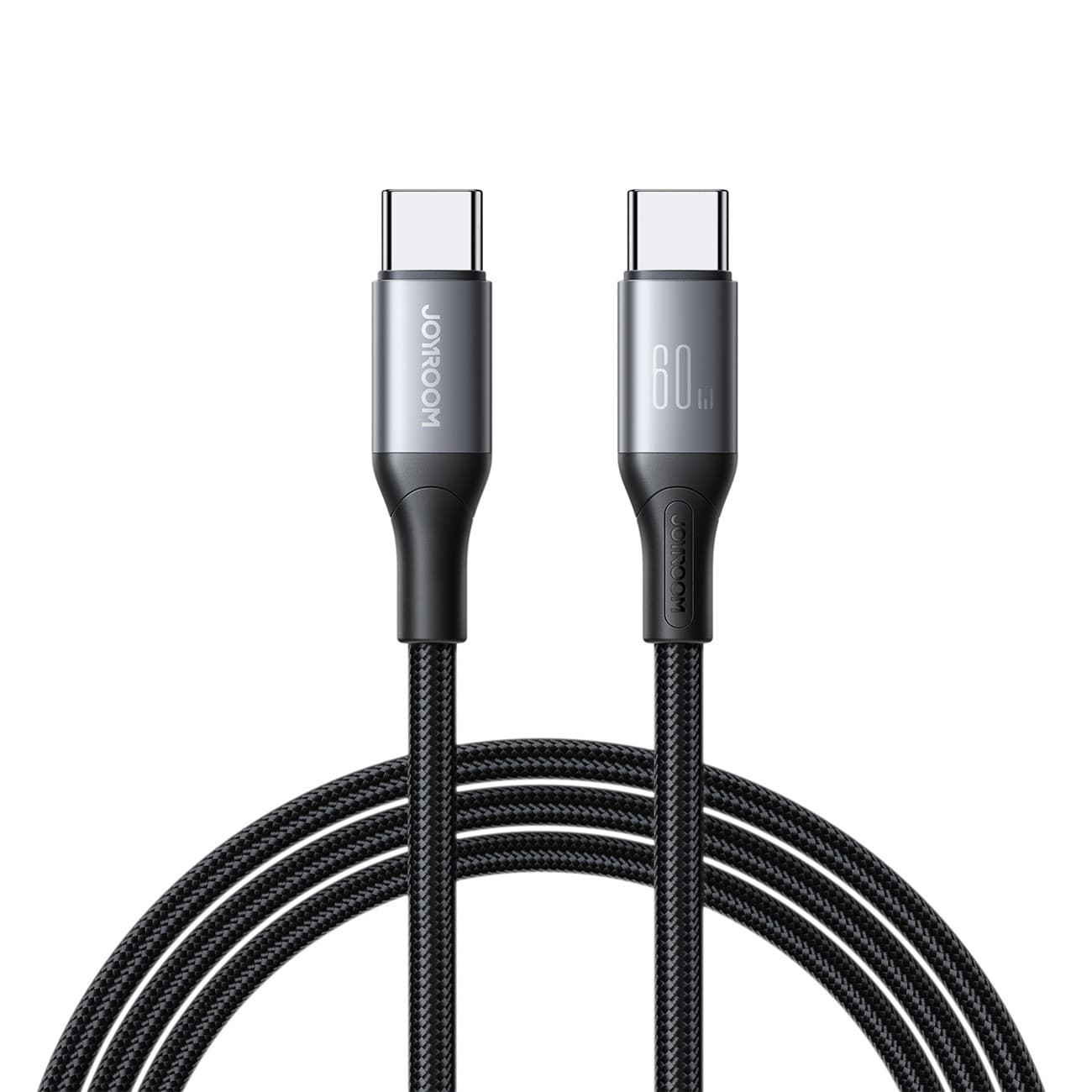 Kabel przewód S-A28 z oplotem USB-C 60W 1m - czarny